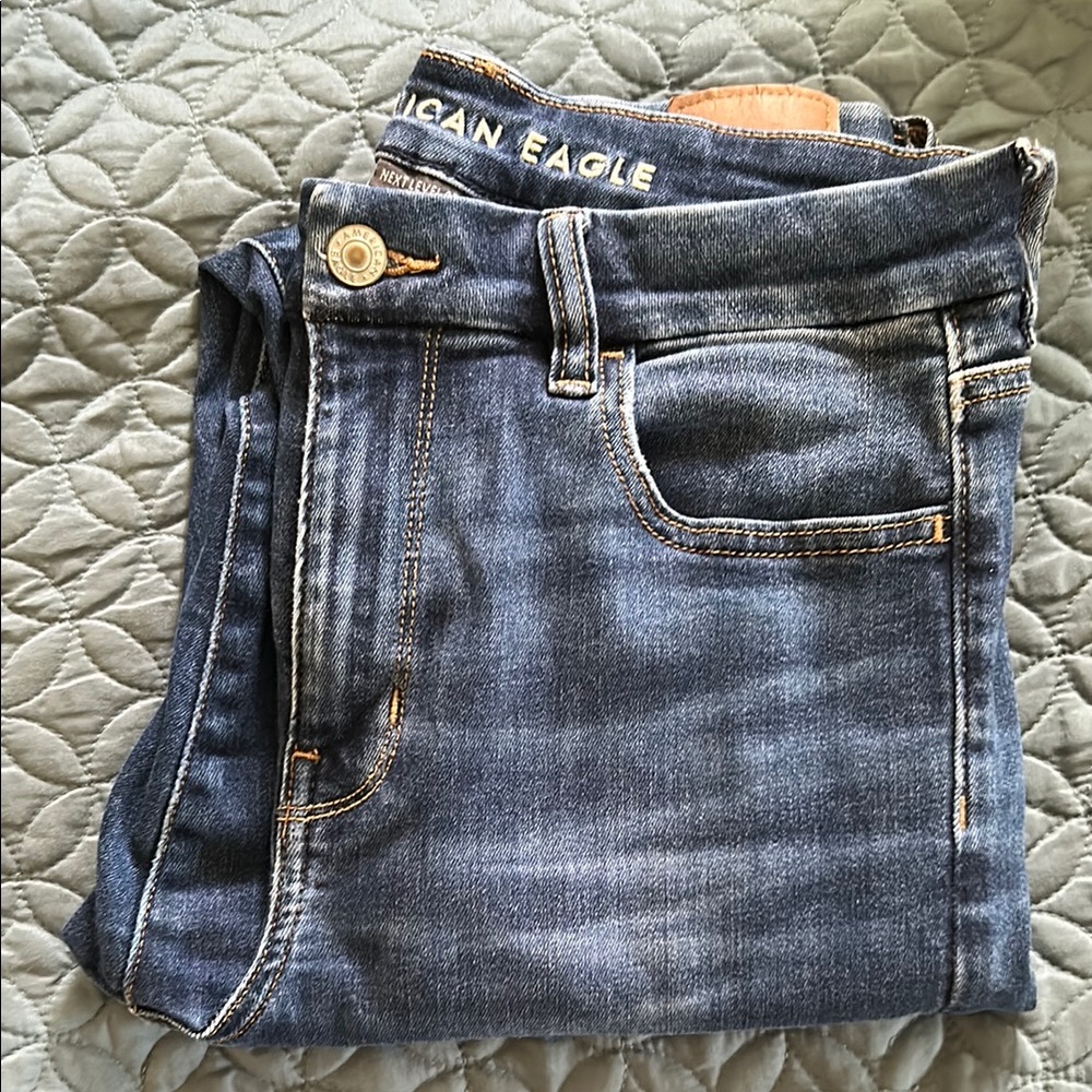 American Eagle Dark Wash Curvy Hi-Rise Jeggings